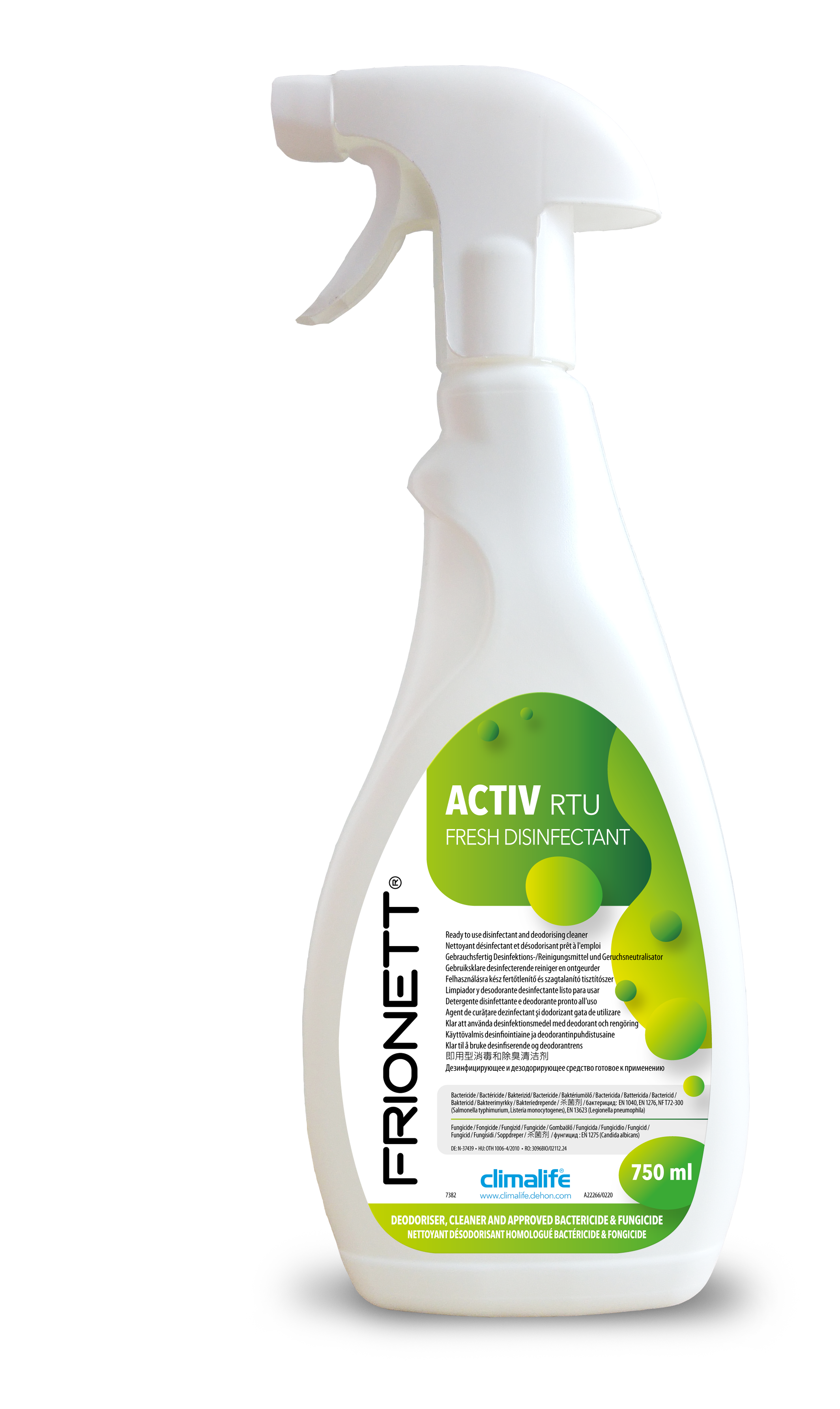 Frionett Activ RTU - 750 ml - Reinigungsmittel für Klimaanlagen, Klimageräte, Luftentfeuchter, Bautrockner
