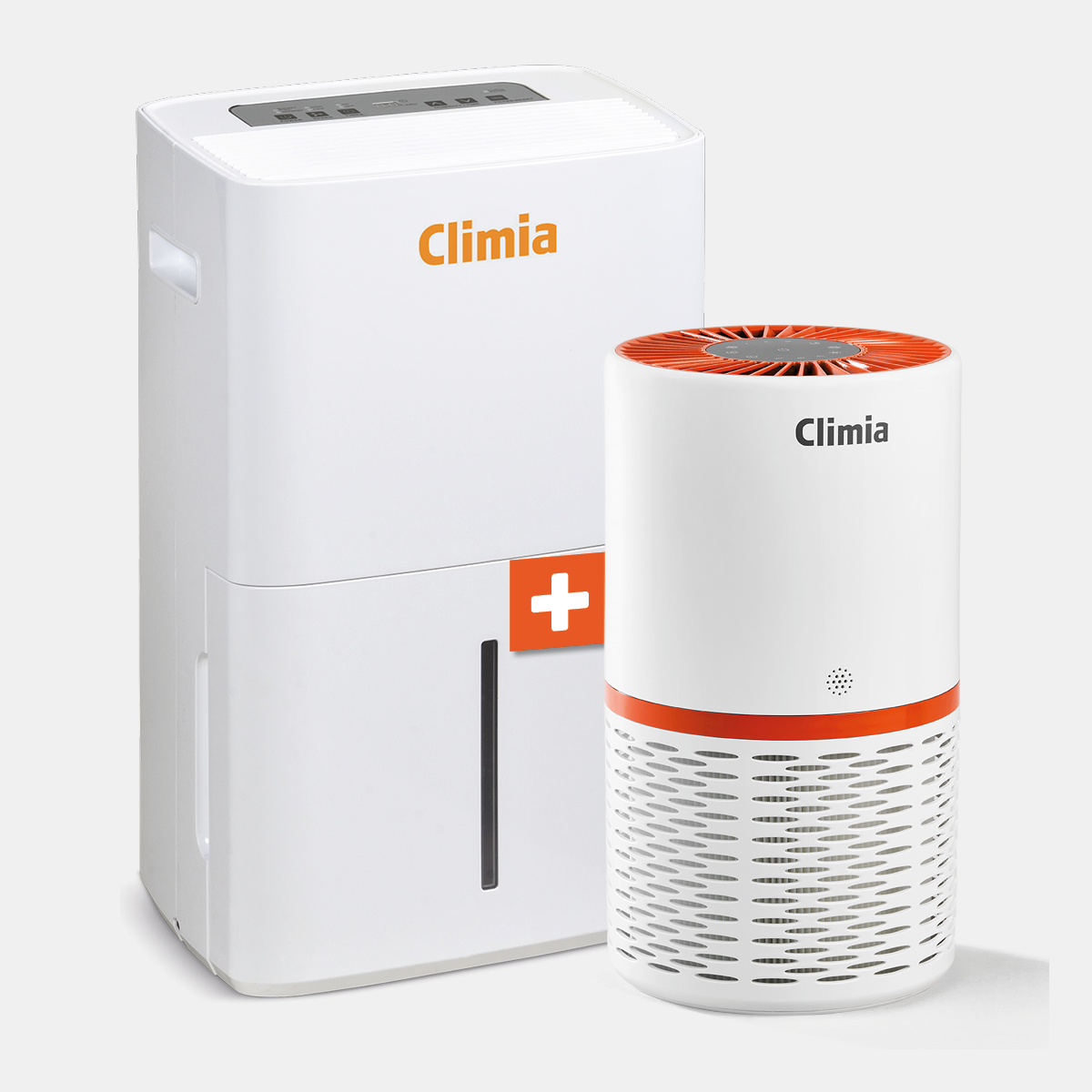 Climia CTK 240 ECO / CLR 250 Set - Luftentfeuchter + /-reiniger (Weiß / Orange)