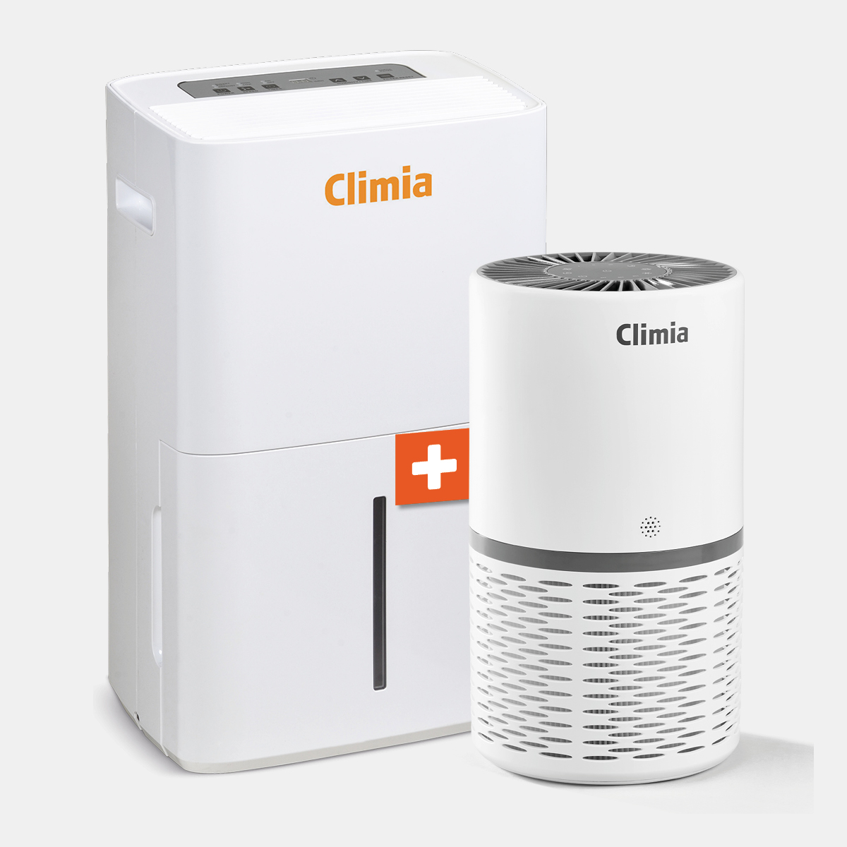Climia CTK 240 ECO / CLR 250 Set - Luftentfeuchter + /-reiniger (Weiß / Grau)