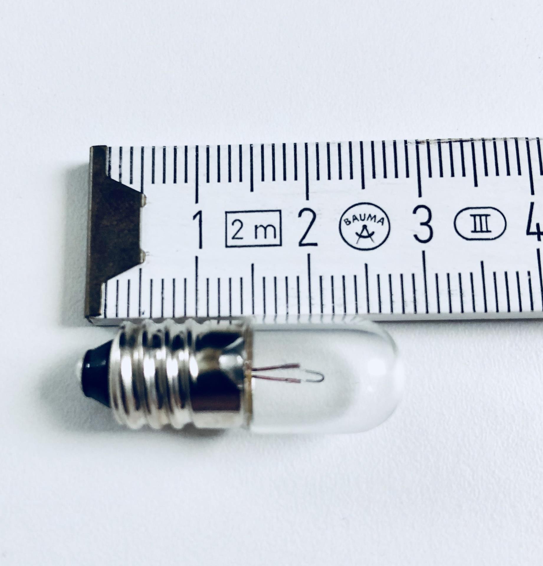 Skalenlampe  T3 1/4 10x28mm Æ, E10 6,3V 1,9W -  3er Pack - Glühlampe zur Anwendung z.B. in Adventssternen und Weihnachtssternen