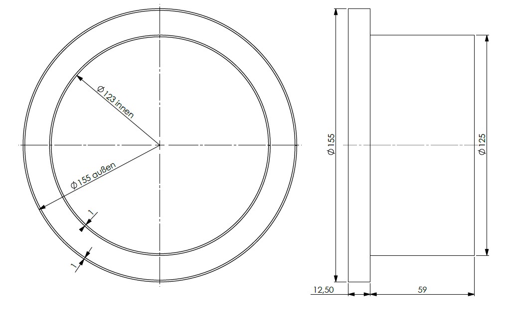 Climia Anschlussadapter für isolierten Abluftschlauch für Climia CMK 2600 - 1 Adapter / Stk.