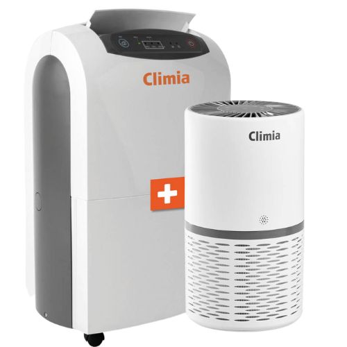 Climia CTK 190 ECO / CLR 250 Set - Luftentfeuchter + /-reiniger (Weiß / Grau)