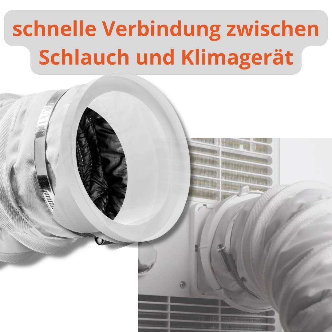 Climia Anschlussadapter für isolierten Abluftschlauch für Climia CMK 2600 - 1 Adapter / Stk.