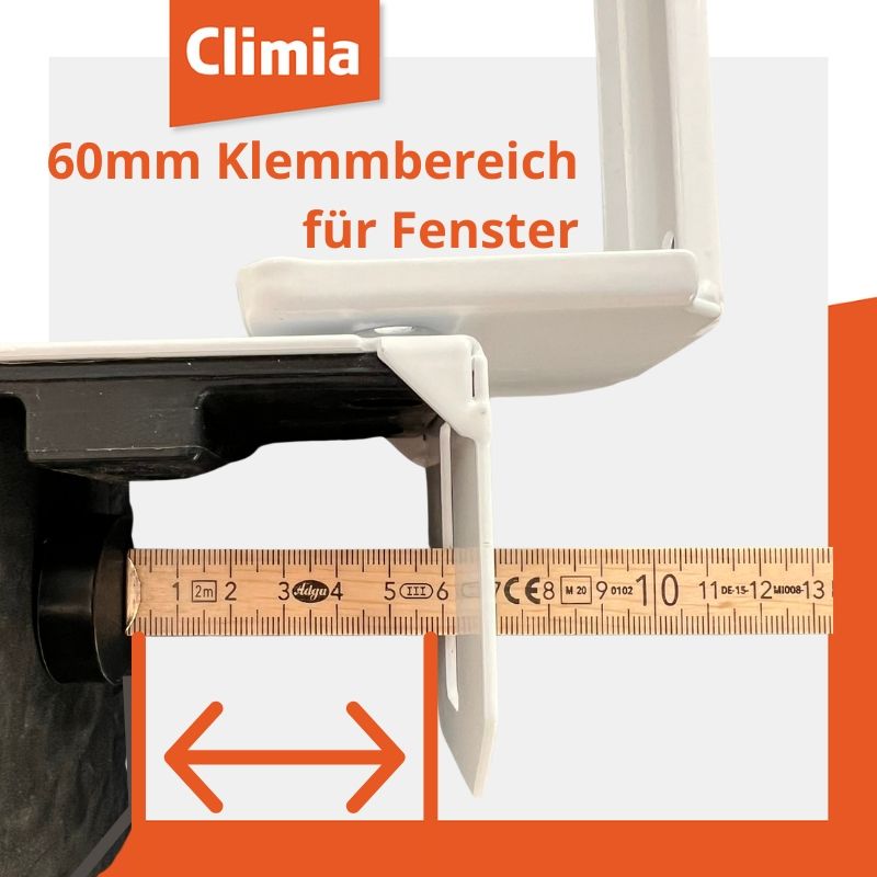 Hier siehst du die Messung des Klemmbereichs für unsere CMK 1500 Halterung