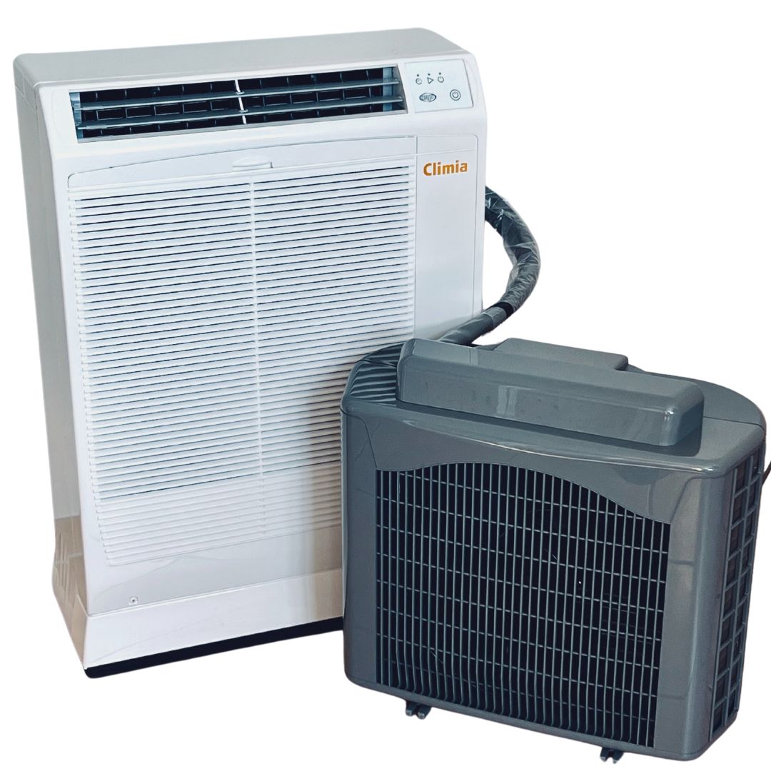 Climia CMK 4000 - mobile Split Klimaanlage mit 4,0 kW Kühlleistung in kompakter Form mit 2 Meter Kältemittelleitung Länge der Kühlmittelleitung: 2m
